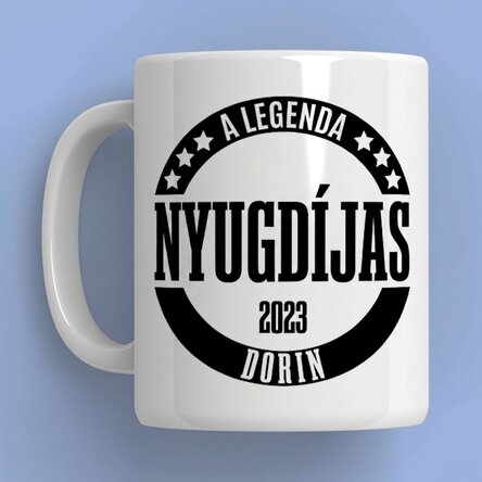 Személyre szabott bögre üzenettel - Visszavonult legenda