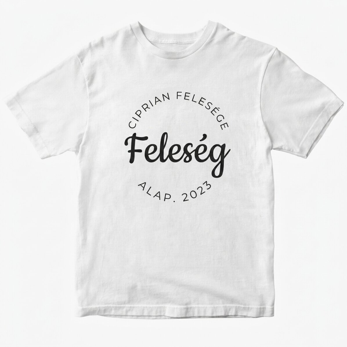 Egyedi pamut póló felirattal - Hubby & Wifey