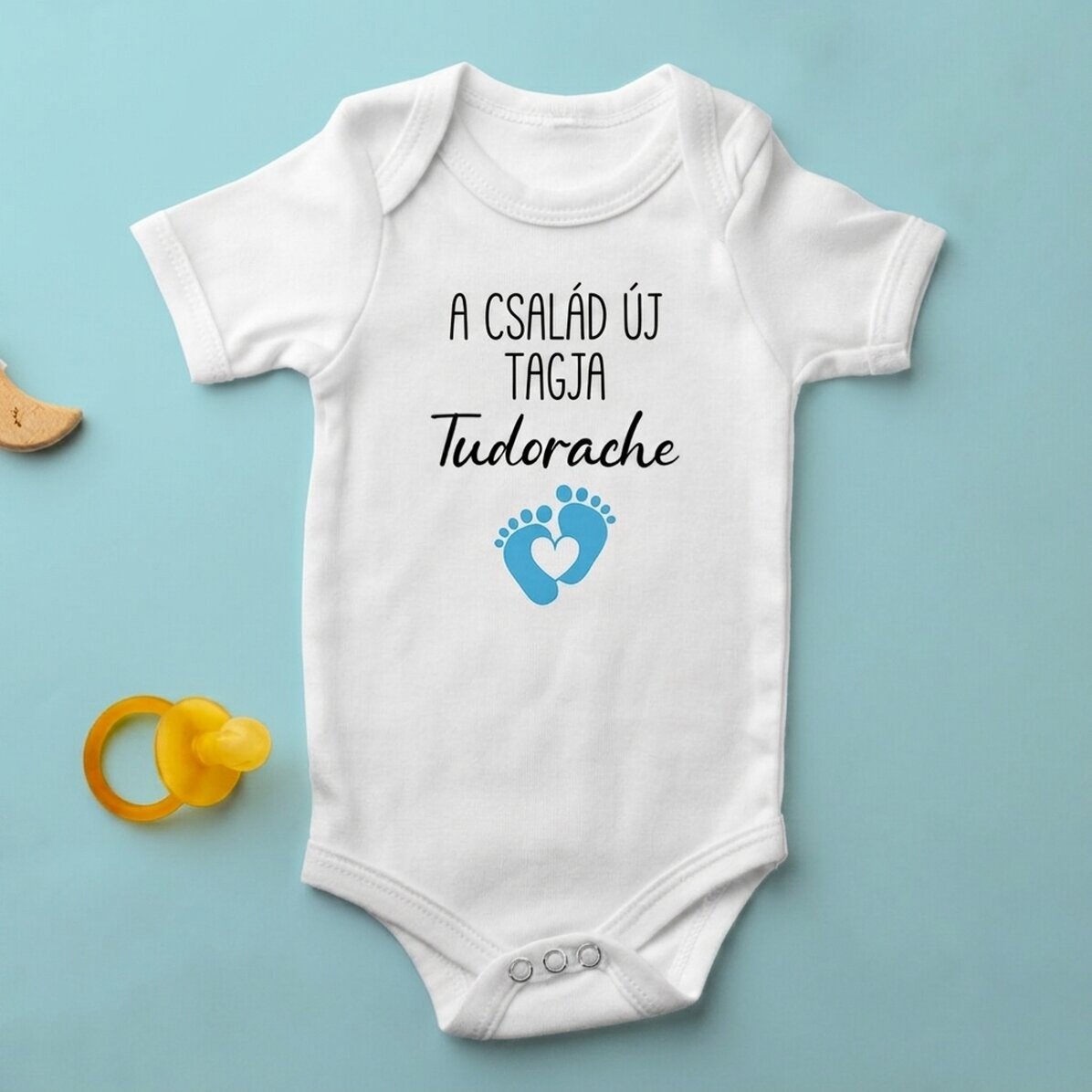 Személyre szabott babaruha üzenettel - Új tag