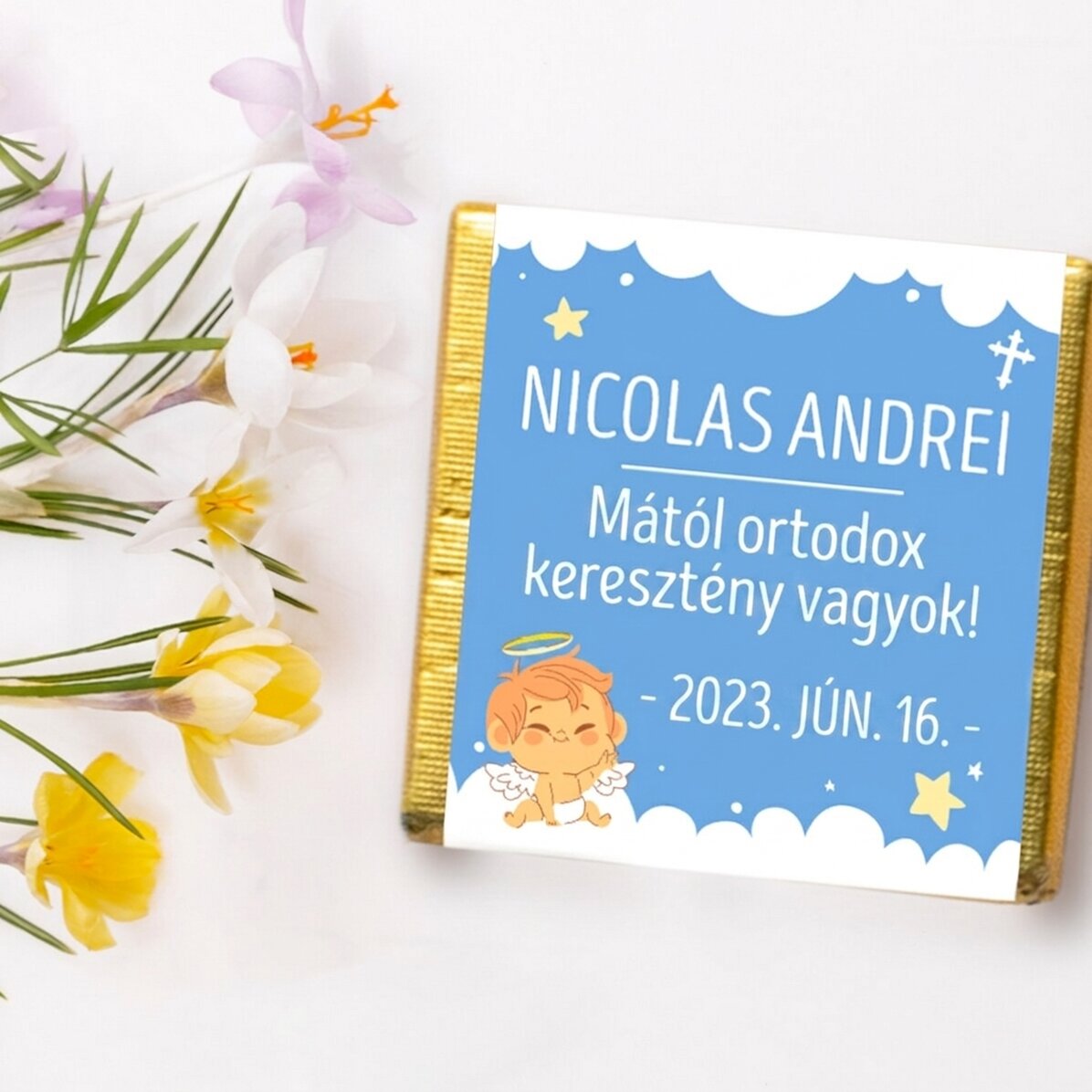Személyre szabott mini csokoládé üzenettel – maantól keresztény vagyok