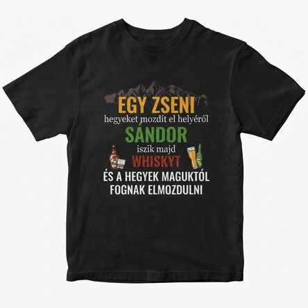 Egyedi pamut póló szöveggel - Move mountains (Hegyet mozgat)