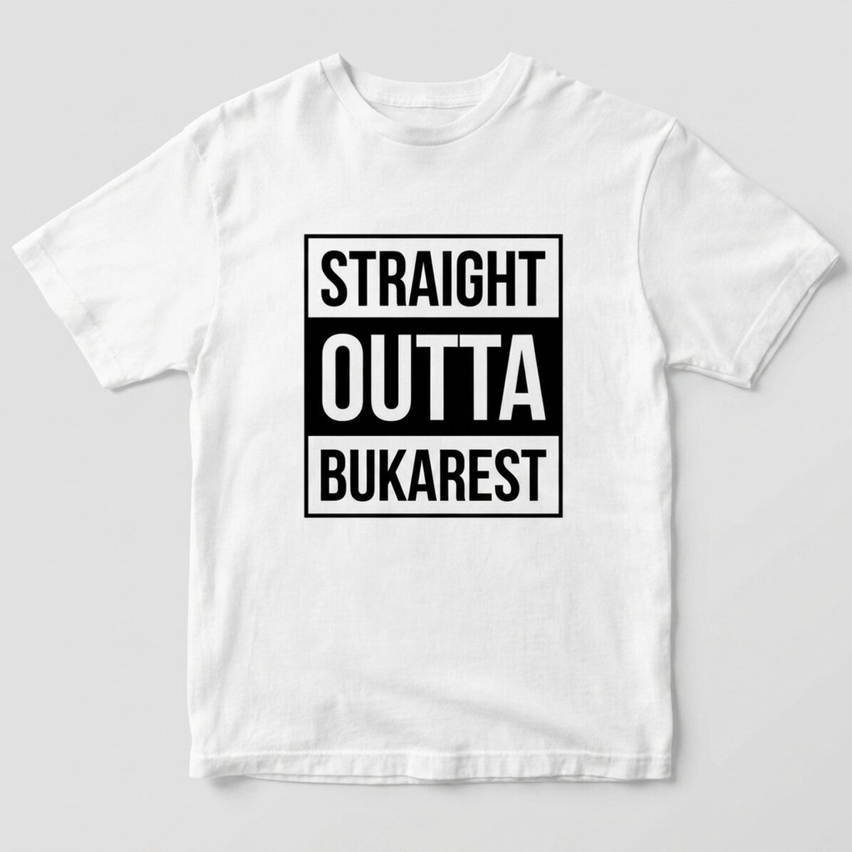 Egyedi pamut póló szöveggel - Straight outta