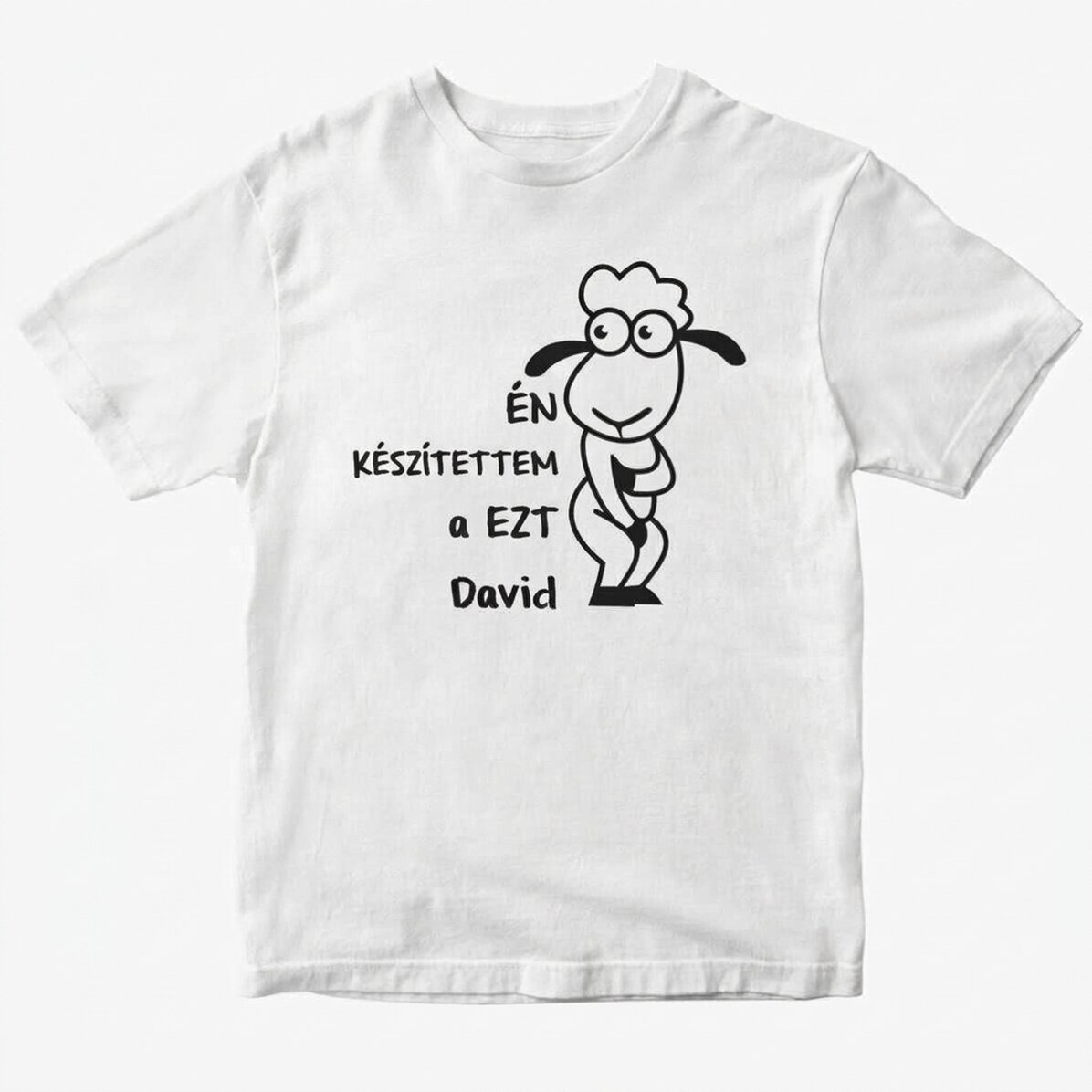 Egyedi pamut póló szöveggel - Úgy csináltam, mint egy birka