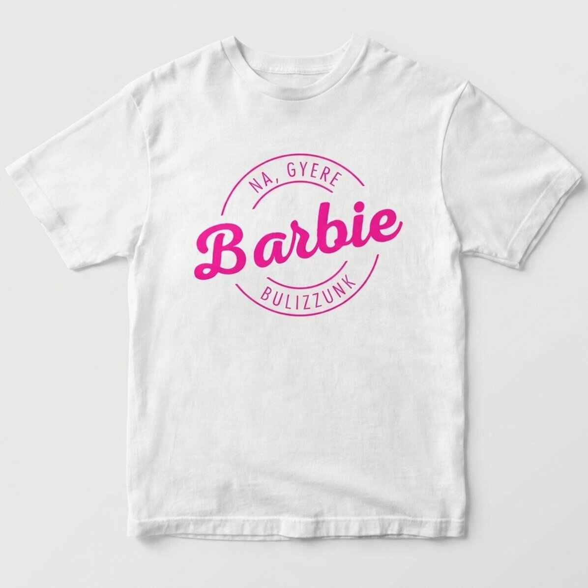 Személyre szabott pamut póló szöveggel - Barbie