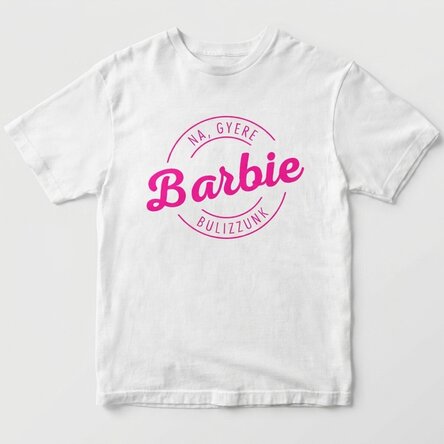 Személyre szabott pamut póló szöveggel - Barbie