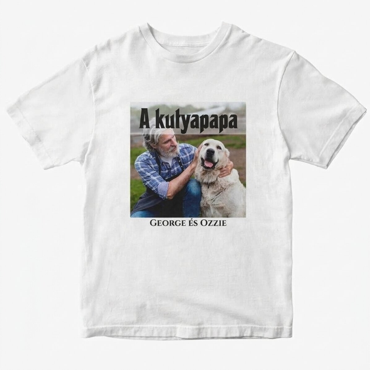 Egyedi pamut póló szöveggel és fotóval - The Dogfather