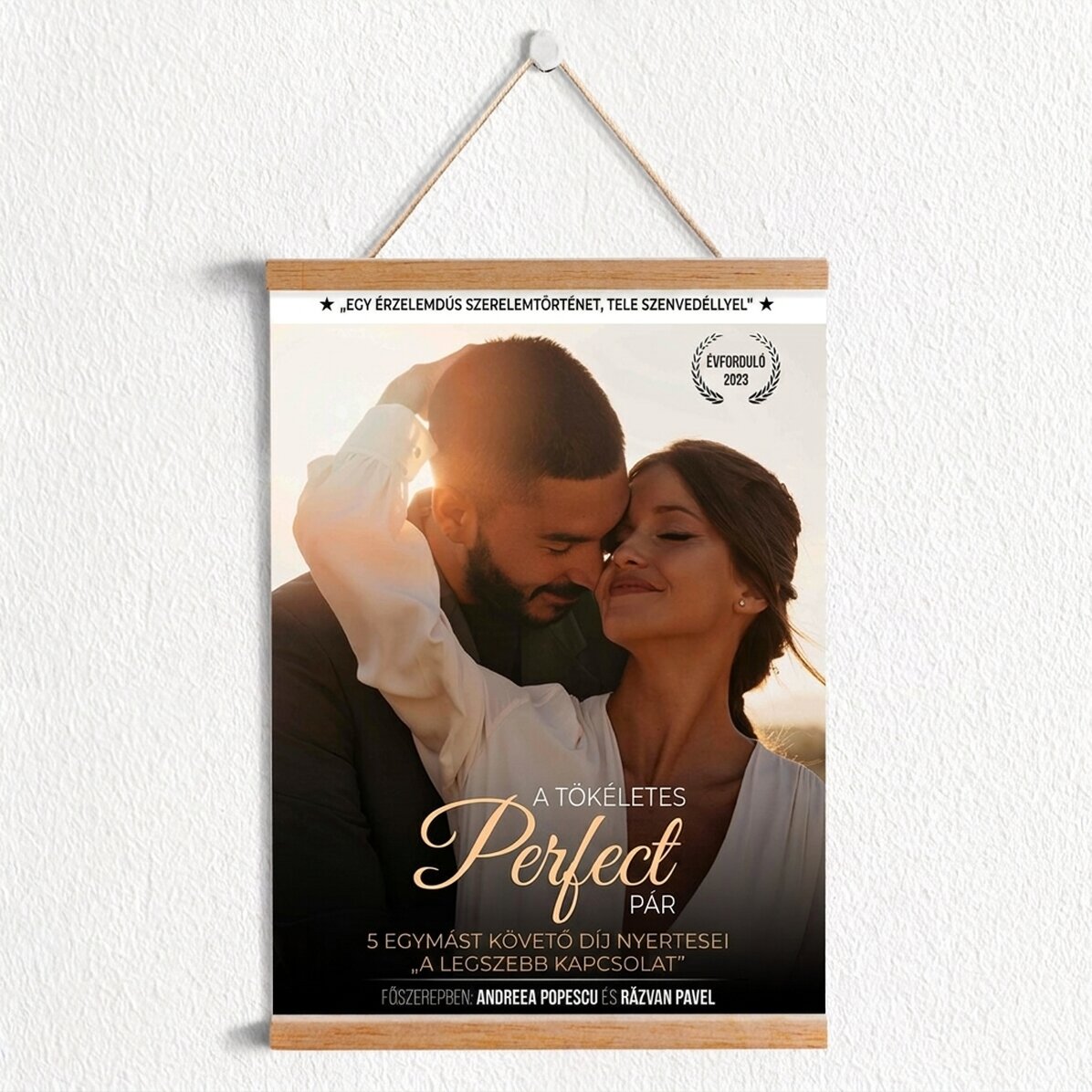 Személyre szabott poszter kampókkal, fotóval és üzenettel - Film poszter