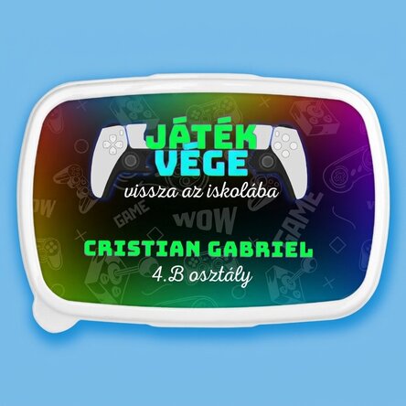 Ebéddoboz, személyre szabott szöveggel - Game Over