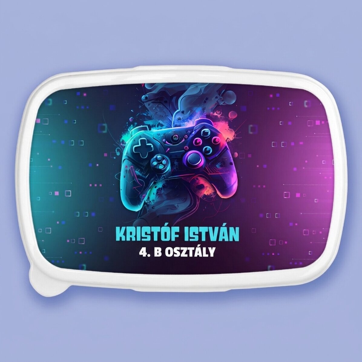 Ebéddoboz, személyre szabott szöveggel - Gamer
