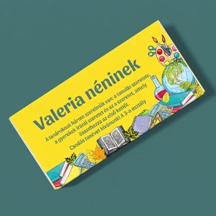 Személyre szabott csokoládé üzenettel - Vissza az iskolába