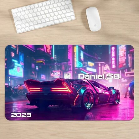 Személyre szabott XXL egérpad szöveggel - Cyberpunk