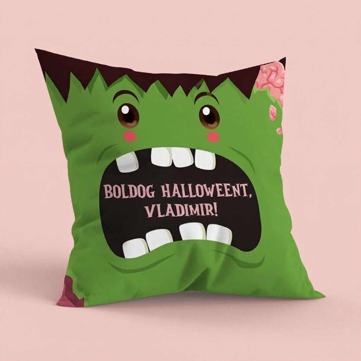 Személyre szabott párna szöveggel, nagy méretben - Halloween