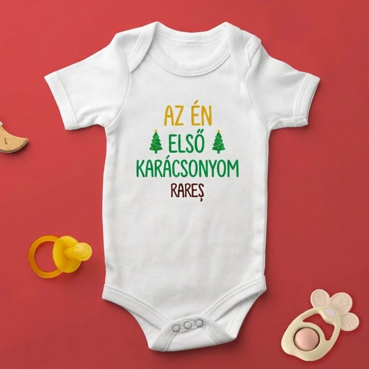 Személyre szabott baba body szöveggel - Az első karácsonyom
