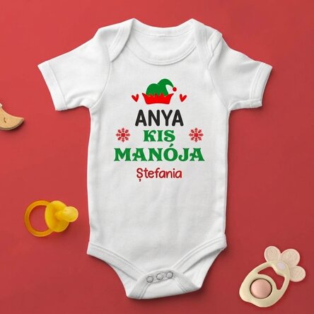 Személyre szabott baba body szöveggel - Kis manó