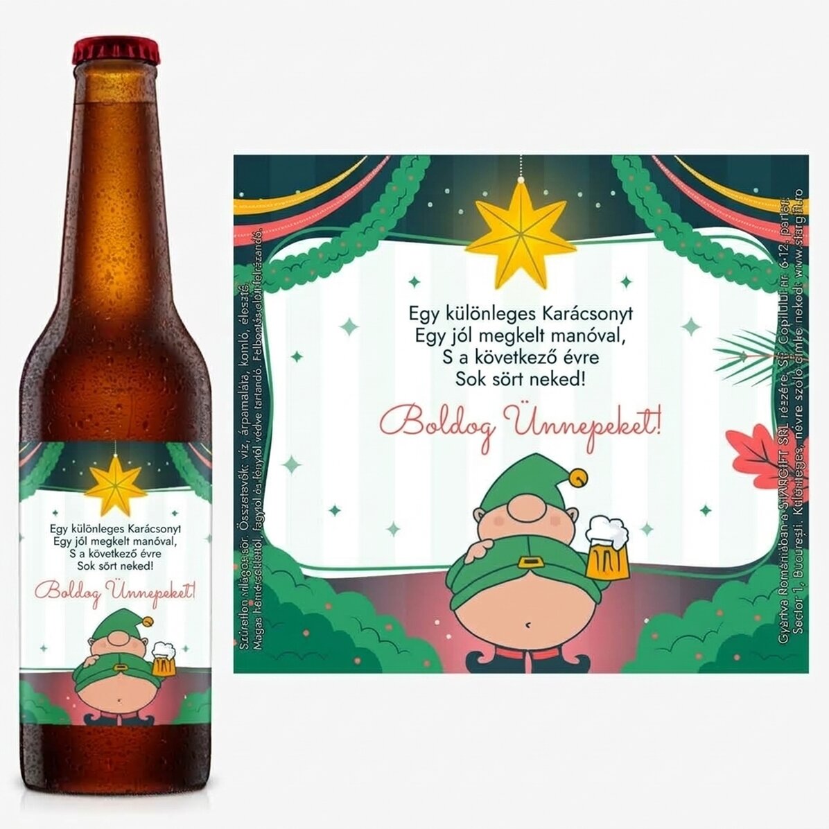 Személyre szabott sör szöveggel - Elf sörfőző