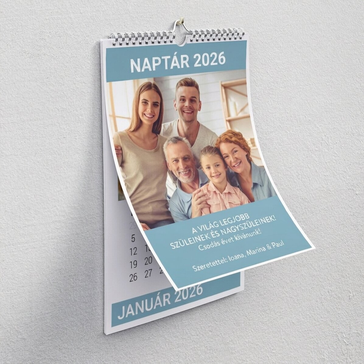 Személyre szabott naptár fotókkal szeretteidnek
