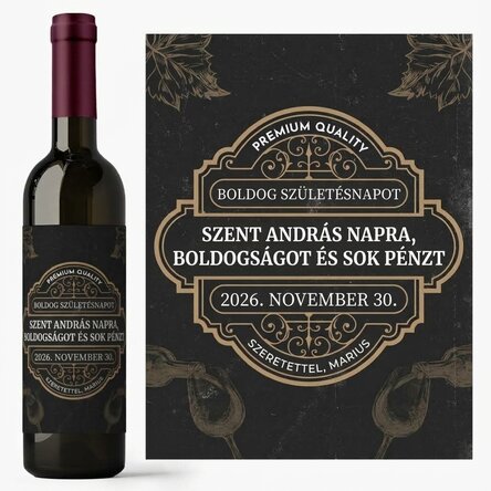Személyre szabott bor üzenettel - Vintage Wine