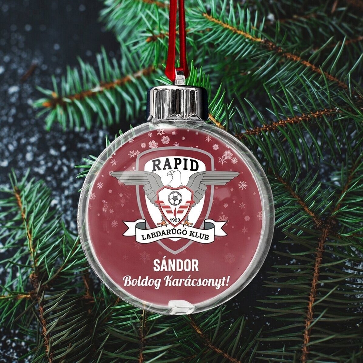 FC Rapid labda, névvel és üzenettel személyre szabva