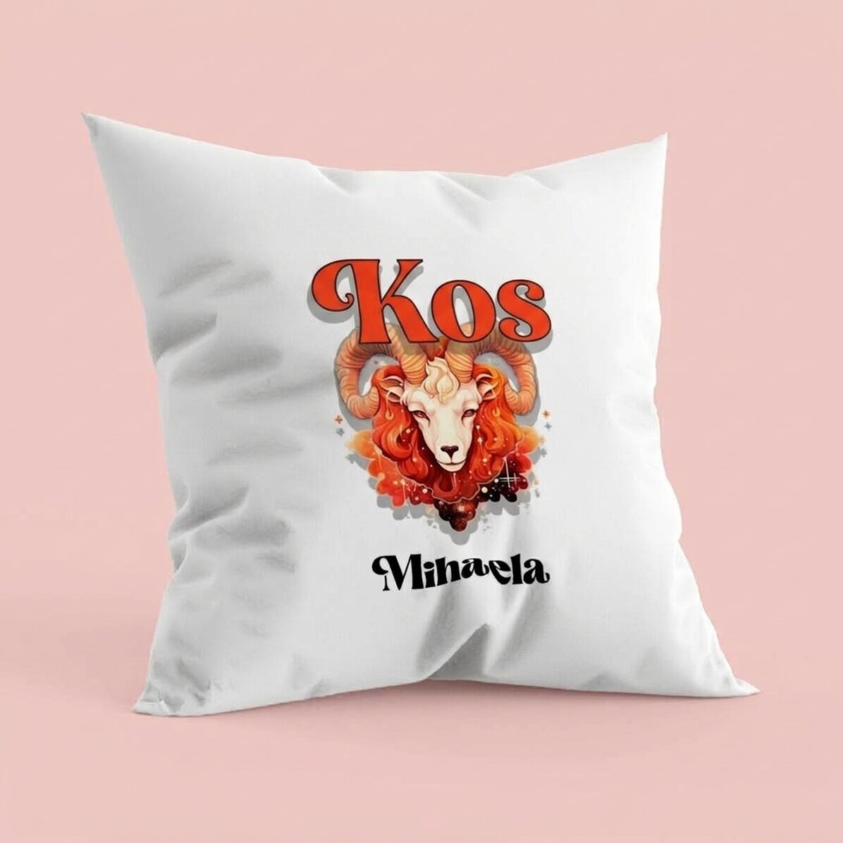 Személyre szabott párna névvel és állatöv jelével - Kos