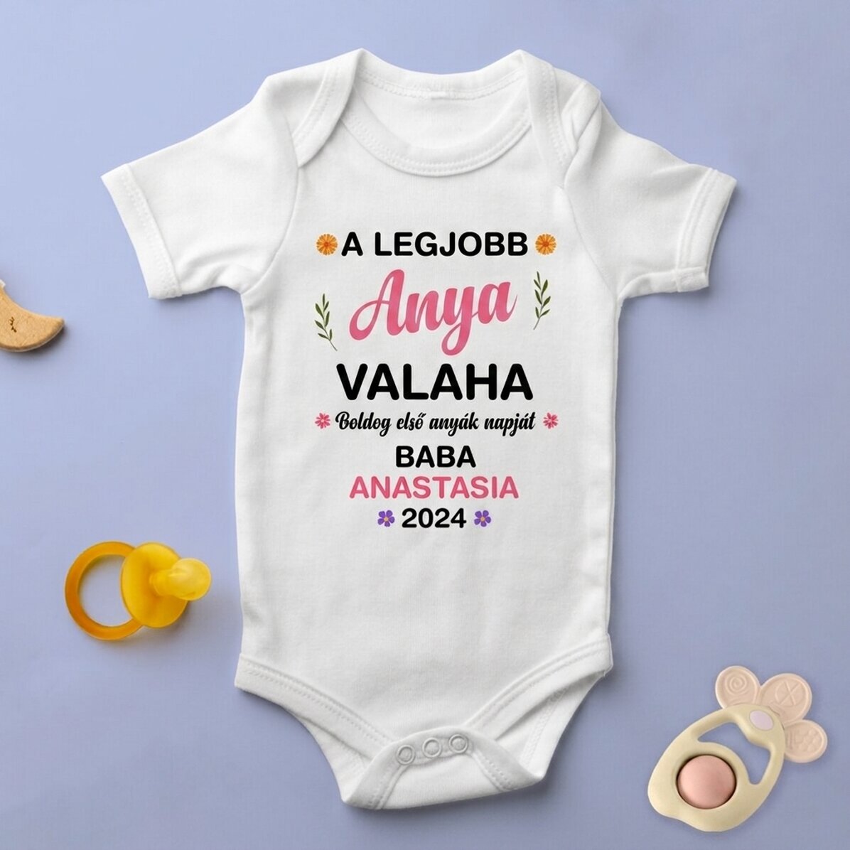 Személyre szabott baba body üzenettel - Anyák napja