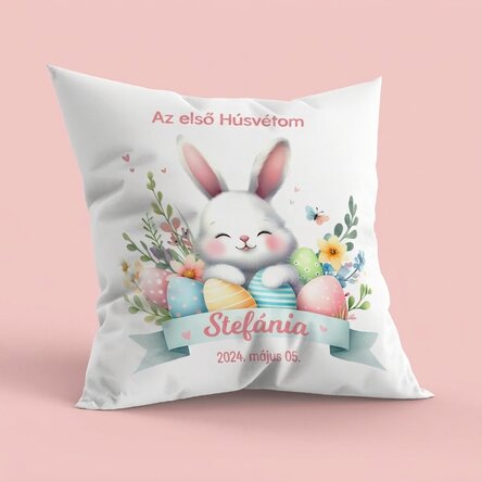 Személyre szabott párna szöveggel - Az első húsvétom