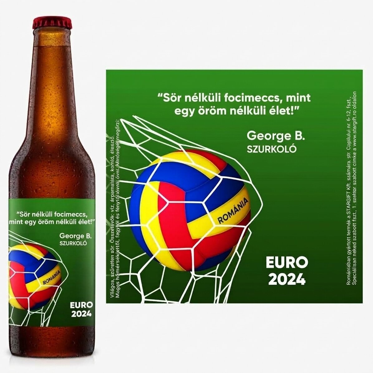 Személyre szabott sör üzenettel - Futball