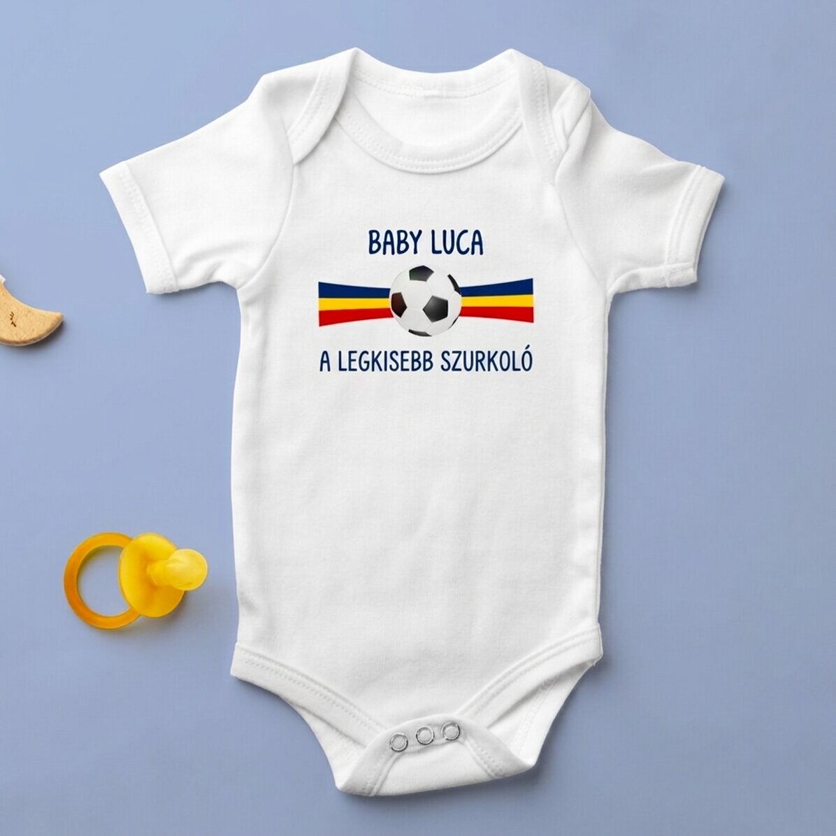 Személyre szabott baba body üzenettel - Futball