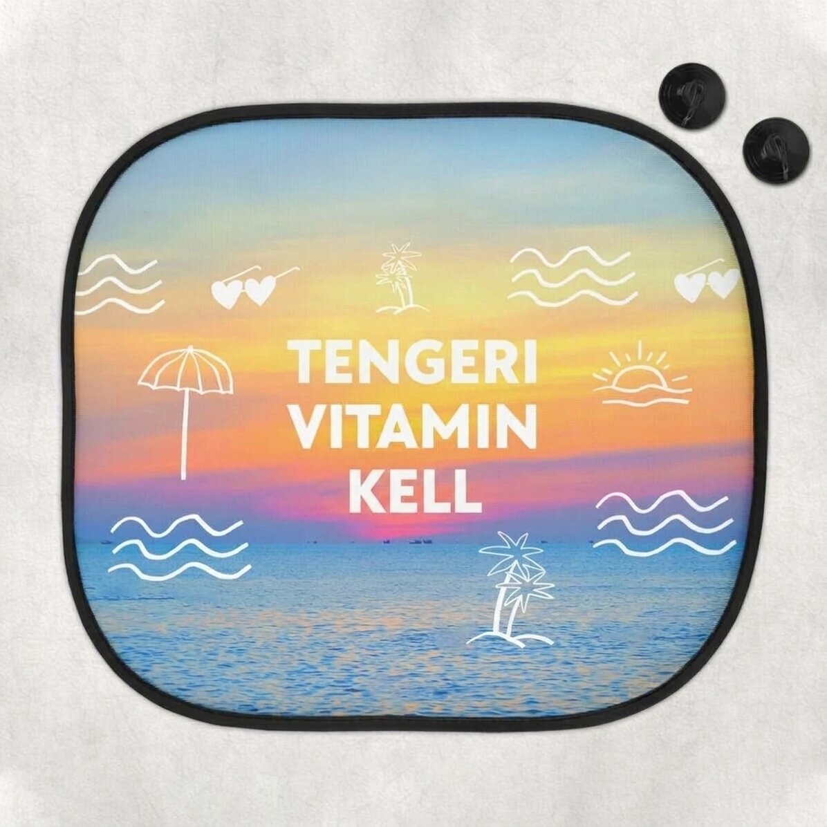 Személyre szabott autó napellenző üzenettel - Vitamin Sea