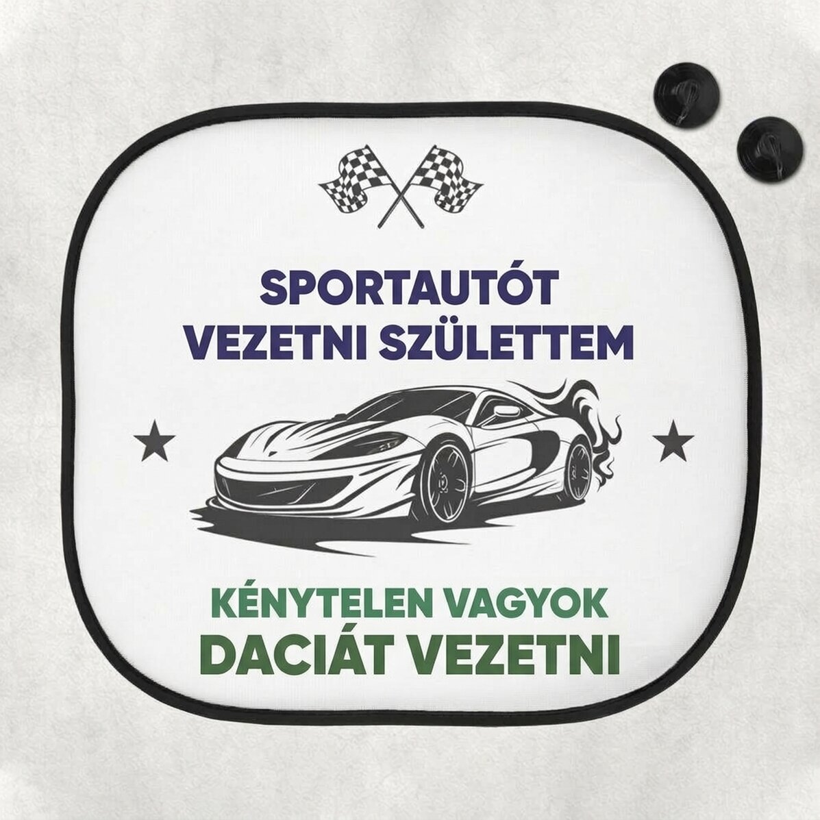 Személyre szabott autó napellenző szöveggel – Born to drive