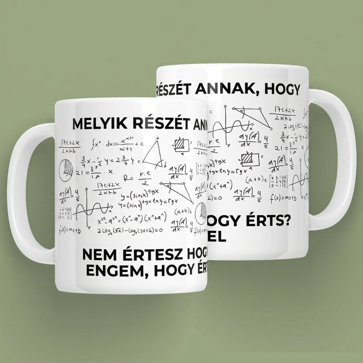 Személyre szabott bögre üzenettel - Matematika