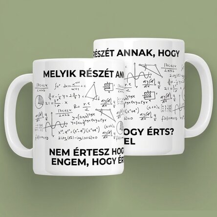 Személyre szabott bögre üzenettel - Matematika