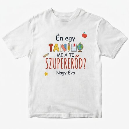 Egyedi pamut póló szöveggel - Superpower