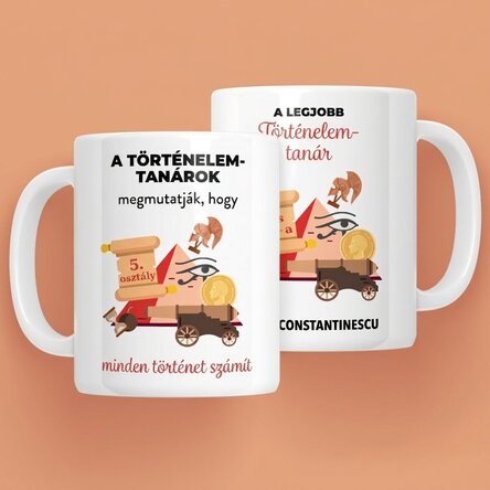 Személyre szabott bögre üzenettel - Történelemtanár