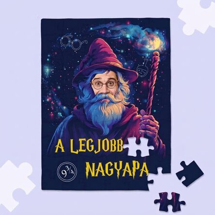 Személyre szabott puzzle fotóval és szöveggel - Varázsló