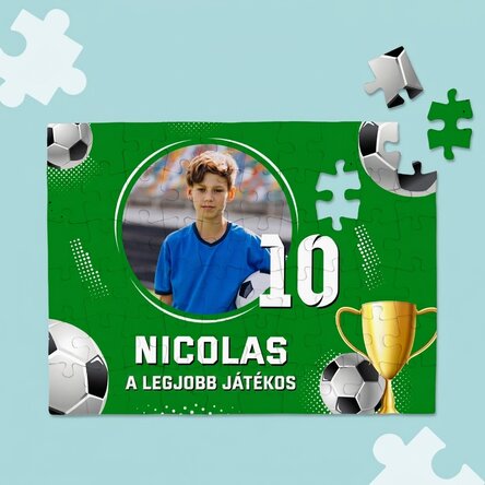 Személyre szabott puzzle fotóval és üzenettel - Futball