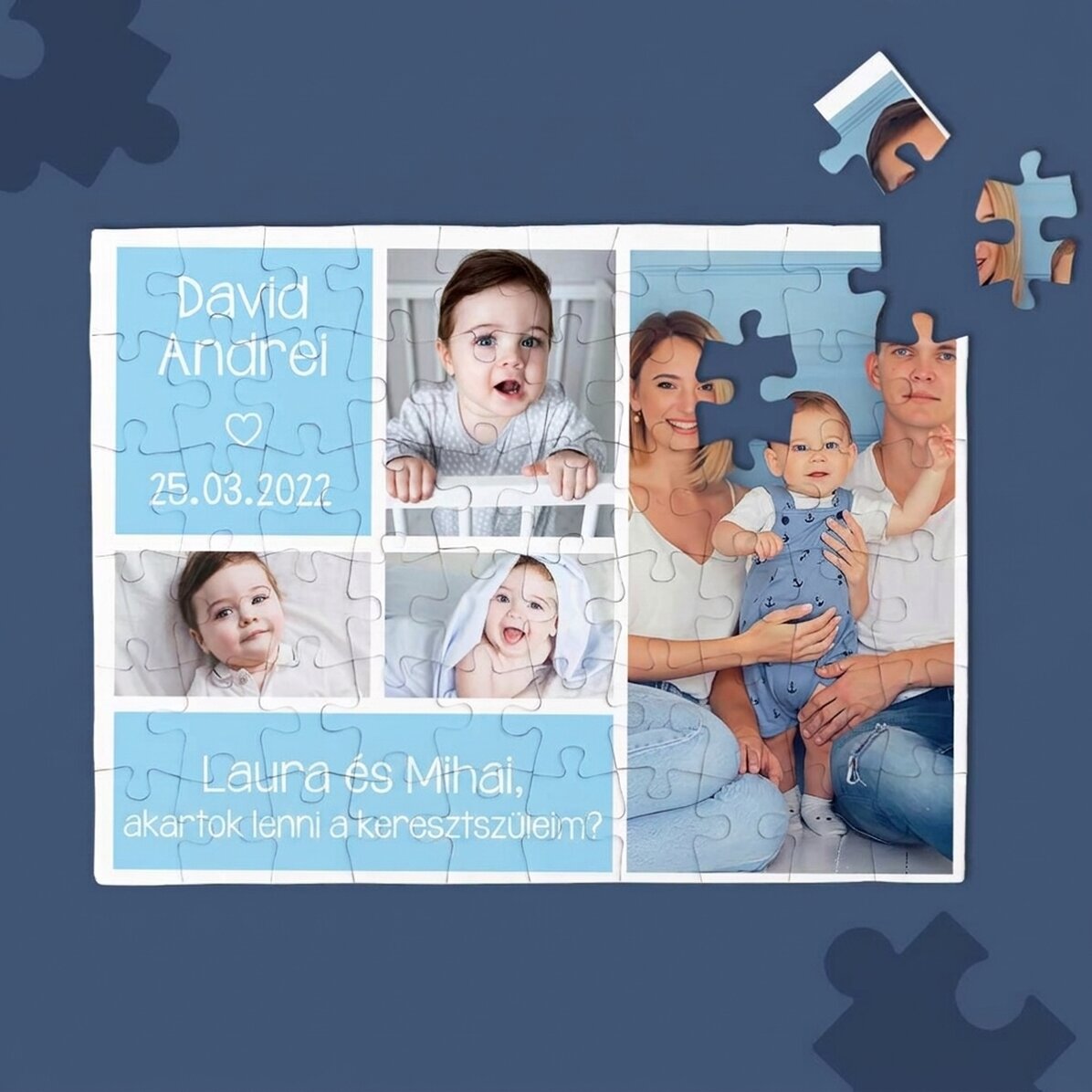Személyre szabott puzzle fotókkal és szöveggel - Szeretteinek