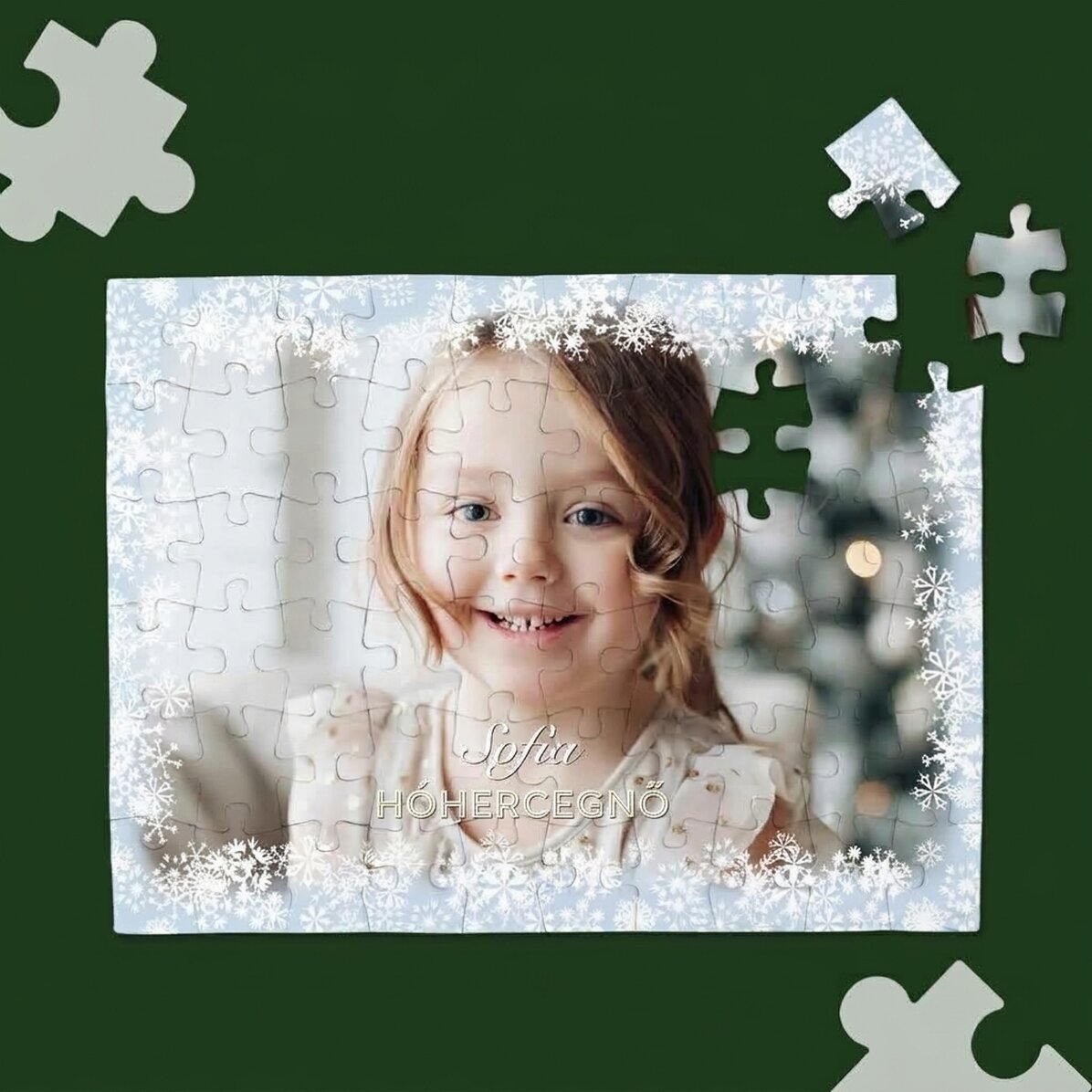 Személyre szabott puzzle fotóval és szöveggel - Tél