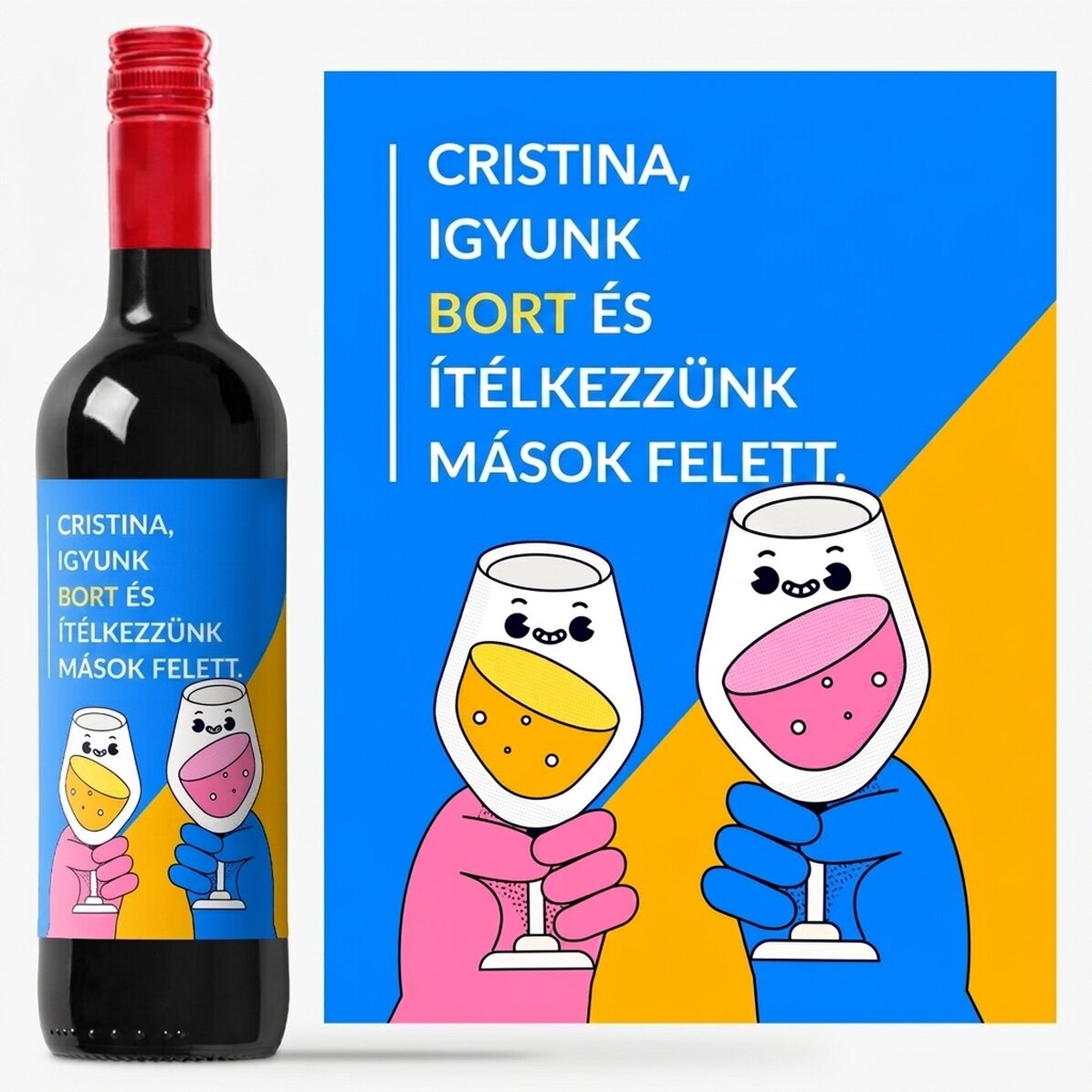 Személyre szabott bor szöveggel - bor