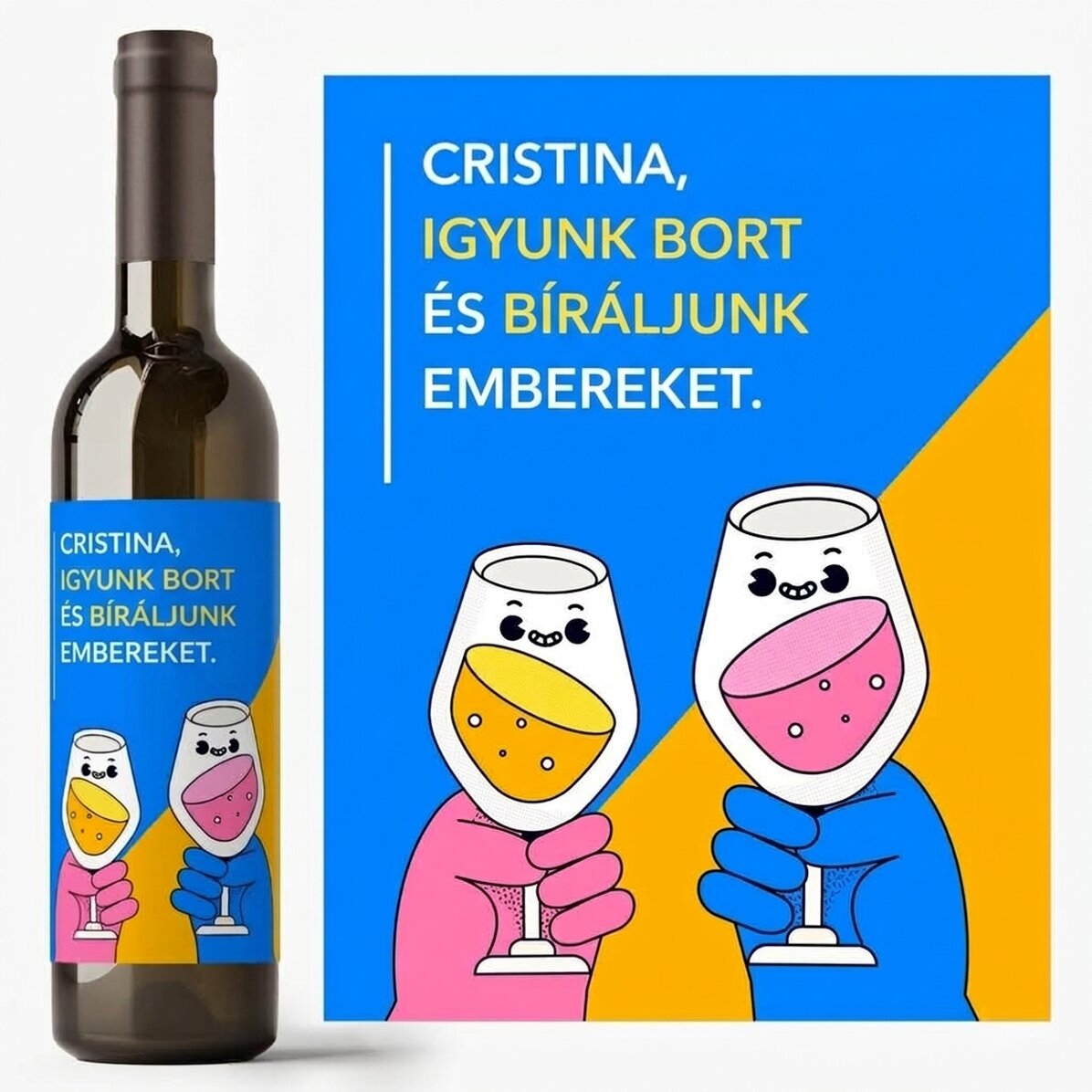 Személyre szabott bor szöveggel - bor