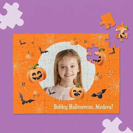 Személyre szabott puzzle fotóval és üzenettel - Boldog Halloweent!