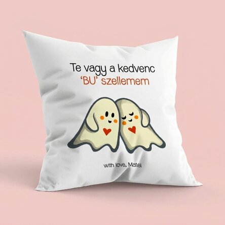 Személyre szabott párna szöveggel - Boo