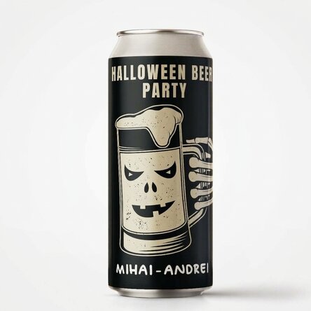 Személyre szabott sörösdoboz szöveggel - Halloween sörparti