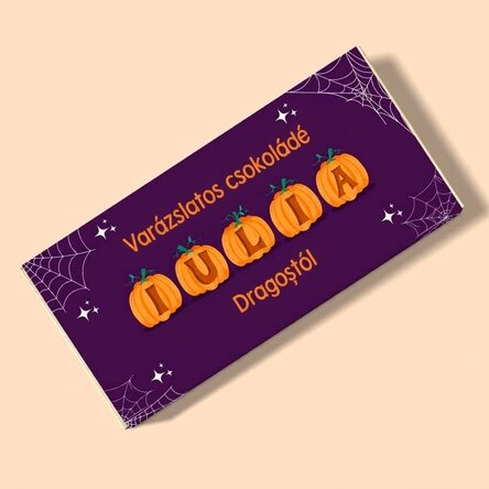 Személyre szabott csokoládé üzenettel - Halloween varázslat