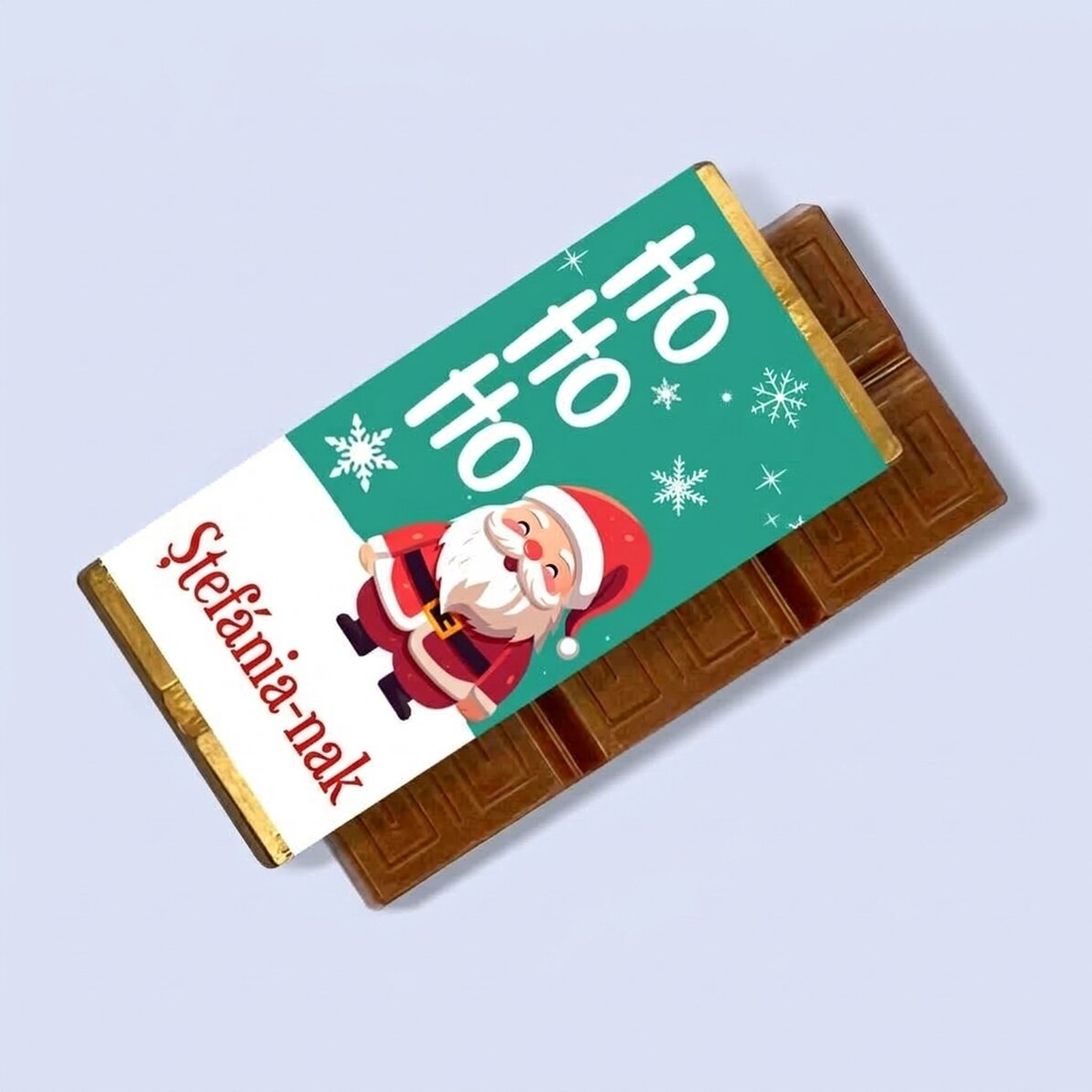 Mini csokoládé táblácska névvel személyre szabva - Ho ho ho
