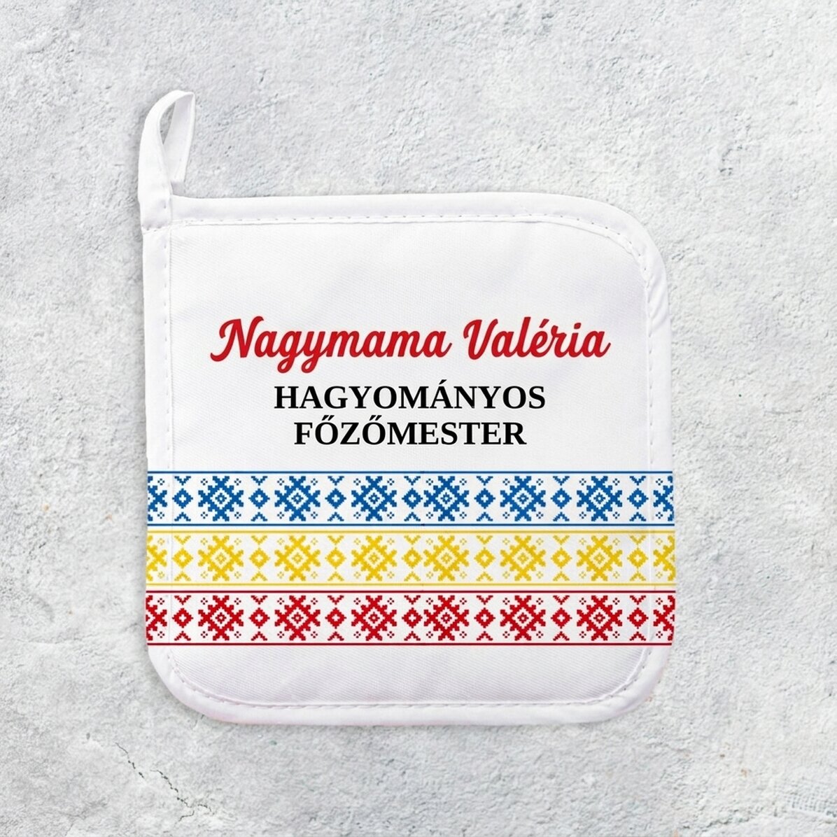 Személyre szabott forró edényfogó szöveggel - Masterchef hagyományos