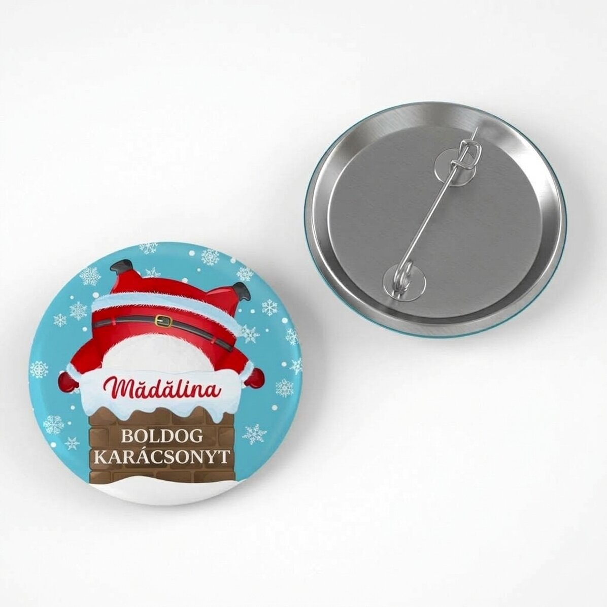 Személyre szabott kitűző szöveggel - Mikulás