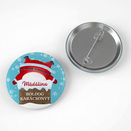 Személyre szabott kitűző szöveggel - Mikulás