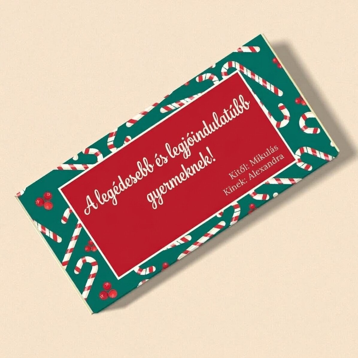 Személyre szabott csokoládé üzenettel – a Mikulástól