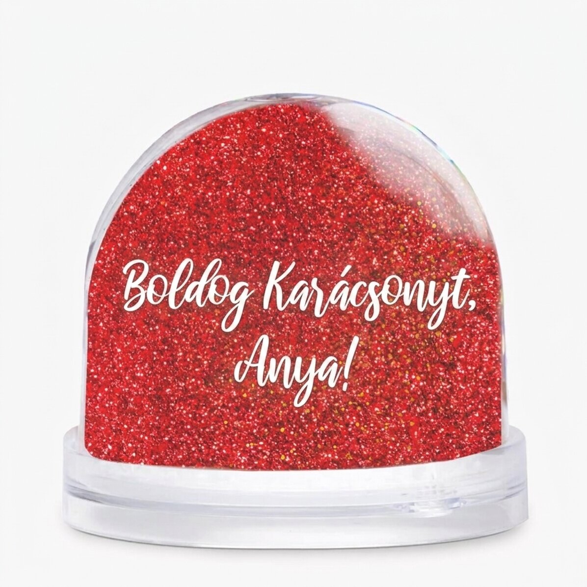 Személyre szabott asztali földgömb üzenettel és fotóval – Boldog karácsonyt!