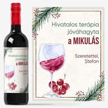 Személyre szabott bor üzenettel - Karácsonyi terápia